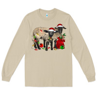 Mushroom Christmas Suffolk Sheep And Baby Suffolk Sheep Long Sleeve Tee - LillyAllenDesigns