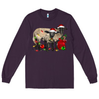 Plum Christmas Suffolk Sheep And Baby Suffolk Sheep Long Sleeve Tee - LillyAllenDesigns