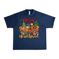 Navy merry christmas gingerbread truck Urban Heavy Tee - MaliasSmallBusiness