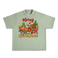 Oil Green merry christmas gingerbread truck Urban Heavy Tee - MaliasSmallBusiness