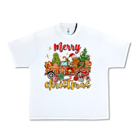 White merry christmas gingerbread truck Urban Heavy Tee - MaliasSmallBusiness