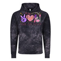 Cloud Black peace love make up Vintage Hoodie - MaliasSmallBusiness