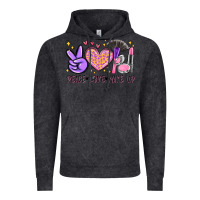 Vintage Black peace love make up Vintage Hoodie - MaliasSmallBusiness