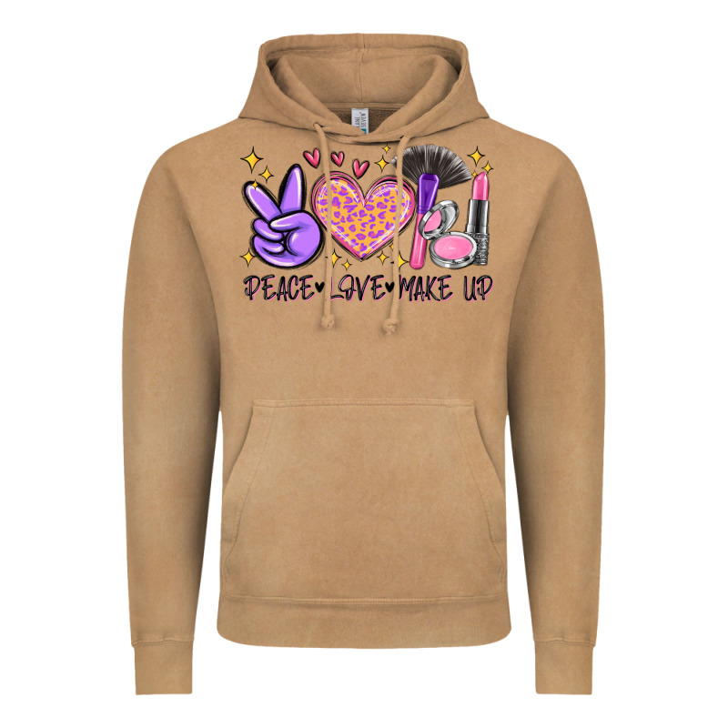 Peace Love Make Up Vintage Hoodie by MaliasSmallBusiness | Teevron