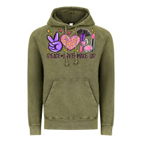 Vintage Olive peace love make up Vintage Hoodie - MaliasSmallBusiness