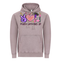 Vintage Zinc peace love make up Vintage Hoodie - MaliasSmallBusiness