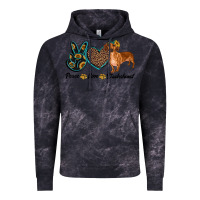 Cloud Black peace love dachshund Vintage Hoodie - RanaPortraitStore