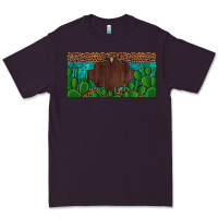 Plum western cactus leopard and turquoise custom nametext license plate Premium Tee - Artiststas