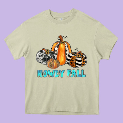 Howdy Fall Heavy Core Tee Designed By Jahusdesignshop