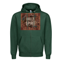 Sports Green holly spirit come like a flood Zipper Hoodie - TumblerDesignByShophia