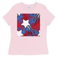 Bubblegum Pink Glitter 4th Of July Seamless Pattern Ladies Tee - BundleAndBundleShop