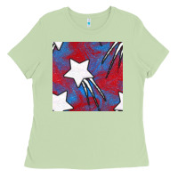 Matcha Glitter 4th Of July Seamless Pattern Ladies Tee - BundleAndBundleShop