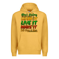 Mustard Black history learn it live it make it 365 days Premium Hoodie - HowdyJamesFarm