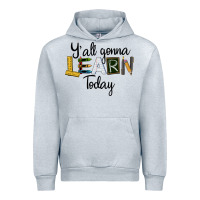 Heather Grey Y'all Gonna Learn Today Urban Hoodie - LillyAllenDesigns