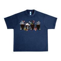 Navy grey christmas afro gnomies Urban Heavy Tee - MaliasSmallBusiness
