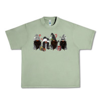 Oil Green grey christmas afro gnomies Urban Heavy Tee - MaliasSmallBusiness