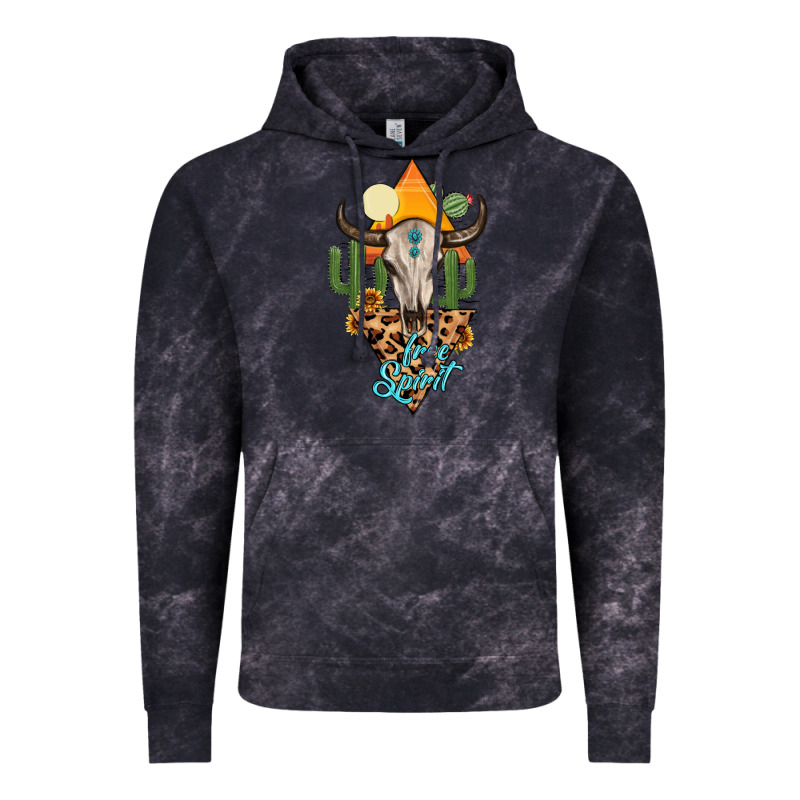 Free Spirit Bull Skull Vintage Hoodie by MaliasSmallBusiness | Teevron