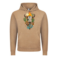 Vintage Coffee free spirit bull skull Vintage Hoodie - MaliasSmallBusiness