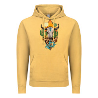 Vintage Mustard free spirit bull skull Vintage Hoodie - MaliasSmallBusiness