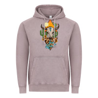 Vintage Zinc free spirit bull skull Vintage Hoodie - MaliasSmallBusiness