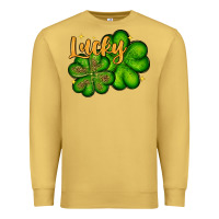 Antique Gold St. Patrick's Lucky and shamrock Premium Sweatshirt - OliviaCreatesArt