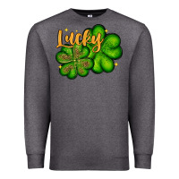 Charcoal Heather St. Patrick's Lucky and shamrock Premium Sweatshirt - OliviaCreatesArt