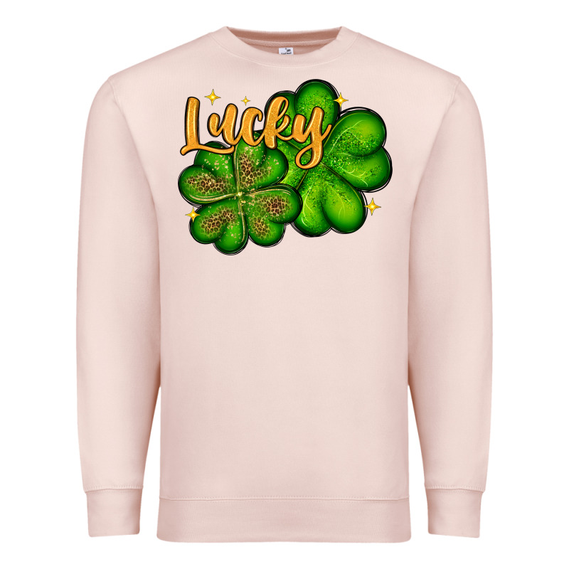 St. Patrick's Lucky And Shamrock Premium Sweatshirt by OliviaCreatesArt | Teevron