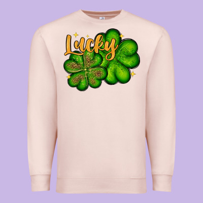St. Patrick's Lucky And Shamrock Premium Sweatshirt Designed By Oliviacreatesart