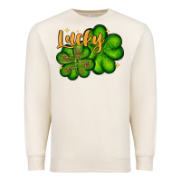 Sandshell St. Patrick's Lucky and shamrock Premium Sweatshirt - OliviaCreatesArt