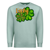 Seafoam St. Patrick's Lucky and shamrock Premium Sweatshirt - OliviaCreatesArt