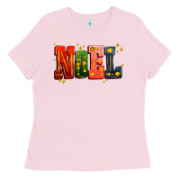 Bubblegum Pink noel Ladies Tee - AdoDesignShop