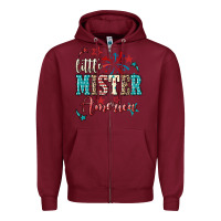Burgundy Little mister America 4th of july Zipper Hoodie - HowdyJamesFarm