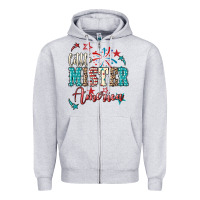 Heather Grey Little mister America 4th of july Zipper Hoodie - HowdyJamesFarm