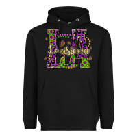 Black louisiana mardi gras Heavyweight Hoodie - OliviaCreatesArt
