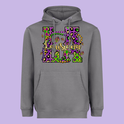 Louisiana Mardi Gras Heavyweight Hoodie Designed By Oliviacreatesart