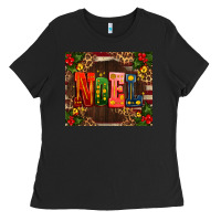 Black noel mistletoe Christmas Ladies Tee - AdoDesignShop