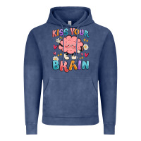 Vintage Denim kiss your brain Vintage Hoodie - MaliasSmallBusiness