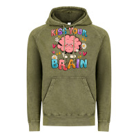 Vintage Olive kiss your brain Vintage Hoodie - MaliasSmallBusiness