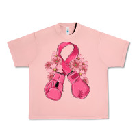 Salmon breast cancer with boxing gloves Urban Heavy Tee - MaliasSmallBusiness