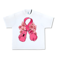 White breast cancer with boxing gloves Urban Heavy Tee - MaliasSmallBusiness