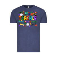 Vintage Denim teacher crayons kids caffeine Vintage Tee - NancyCooperArtShop
