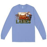 Colony Blue all the jingle ladies christmas cows Long Sleeve Tee - LillyAllenDesigns