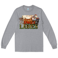 Heather Grey all the jingle ladies christmas cows Long Sleeve Tee - LillyAllenDesigns