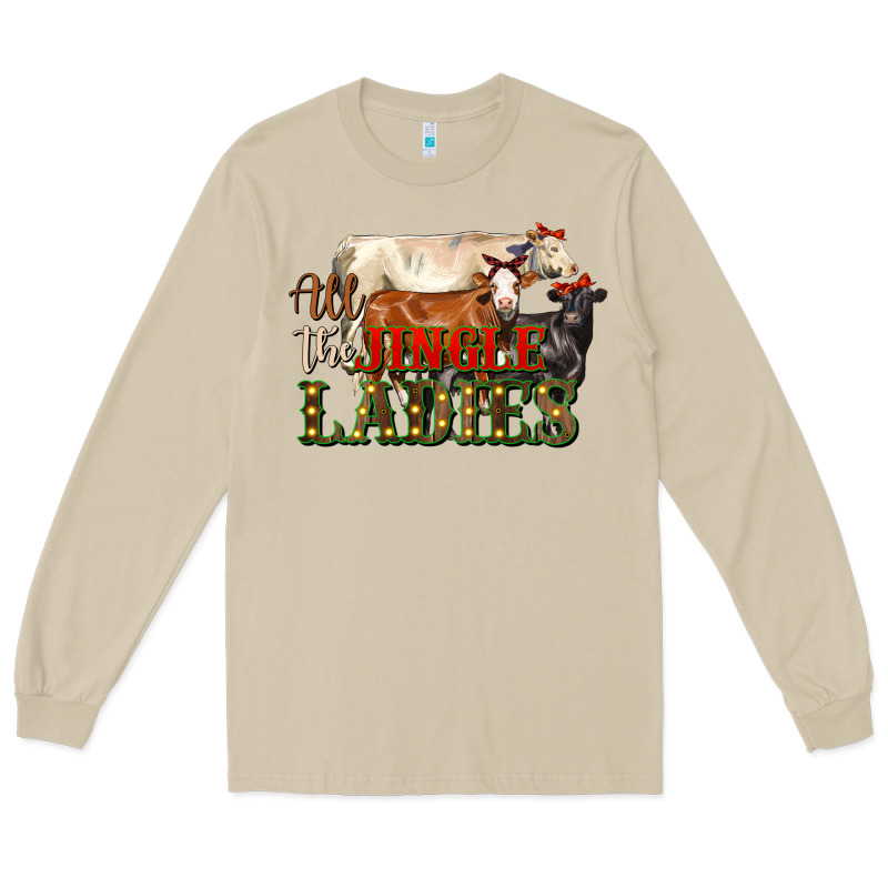 All The Jingle Ladies Christmas Cows Long Sleeve Tee by LillyAllenDesigns | Teevron