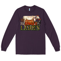 Plum all the jingle ladies christmas cows Long Sleeve Tee - LillyAllenDesigns