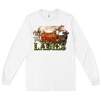 White all the jingle ladies christmas cows Long Sleeve Tee - LillyAllenDesigns