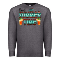 Charcoal Heather sweet summer time cocktail Premium Sweatshirt - CowCowDesign