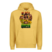 Antique Gold Black queen afro Premium Hoodie - HowdyJamesFarm
