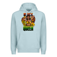 Blue Mist Black queen afro Premium Hoodie - HowdyJamesFarm
