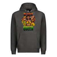 Charcoal Heather Black queen afro Premium Hoodie - HowdyJamesFarm